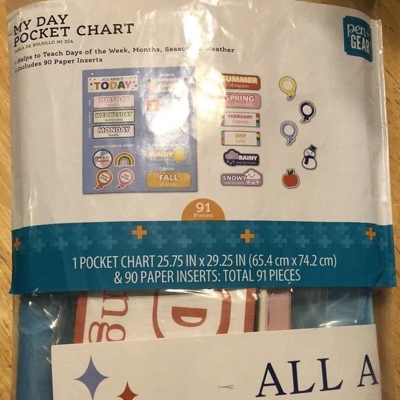 Pen + Gear My Day Pocket Chart For Home, School, Homeschoolers..Brand new. - Picture 7 of 10